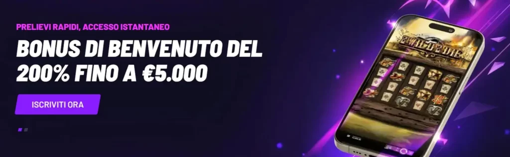 Bonus di benvenuto Fast Slots