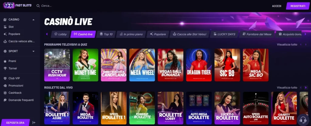 Live casino
