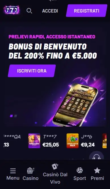 Giocare su Fast Slots da mobile