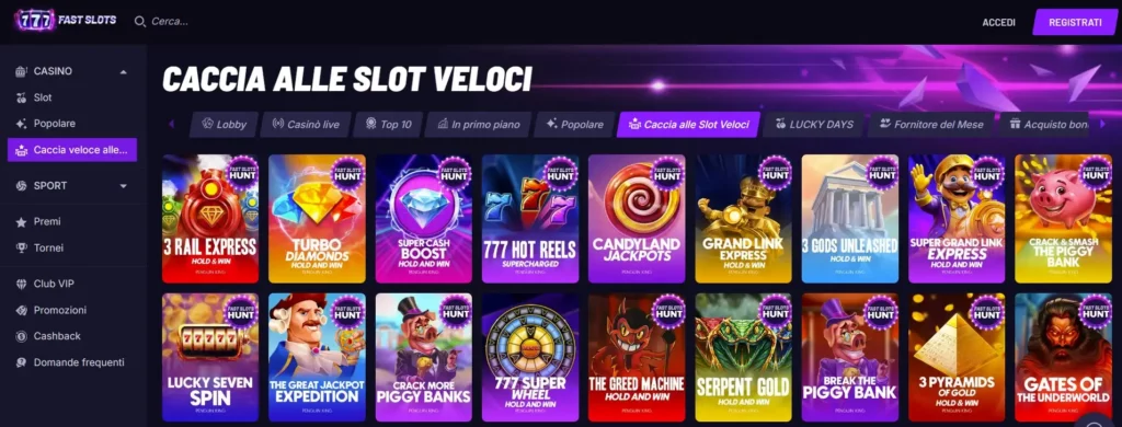 Slot con grandi vincite